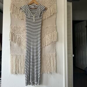Rixo Antibes Stripe Maxi Dress